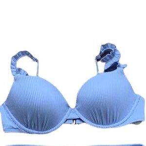 Hollister | Ribbed Baby Blue Swim Suit Top